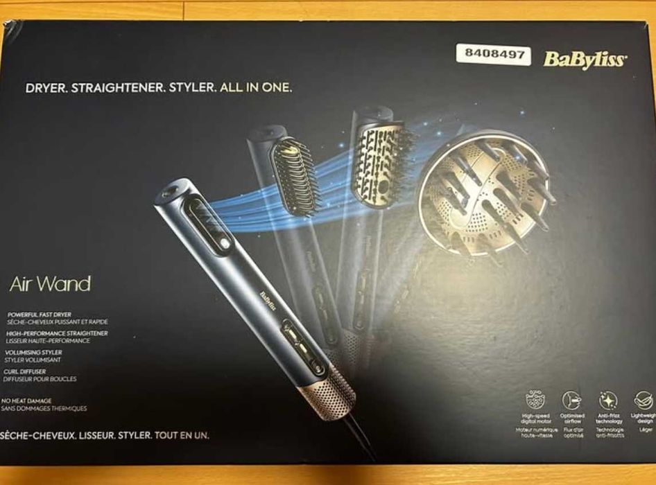 Secador Alisador e Modelador BABYLISS Air Wand AS6550E (1600 W - 4 Níveis de Temperatura) Placa alisadora