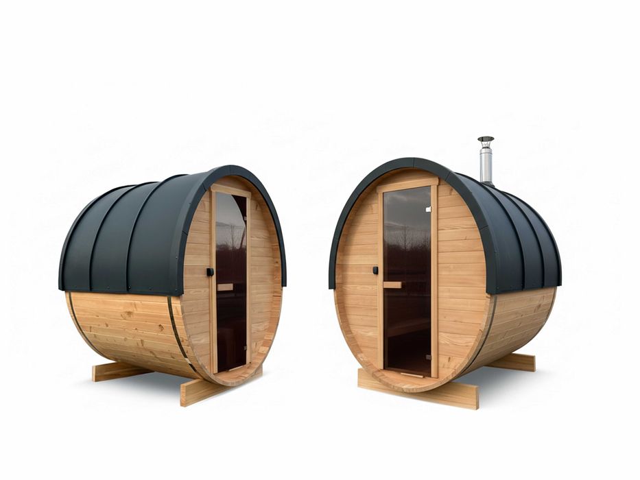 Sauna zewnętrzna beczka S 1,8 m |Bezpośrednio od producenta | Lubuskie