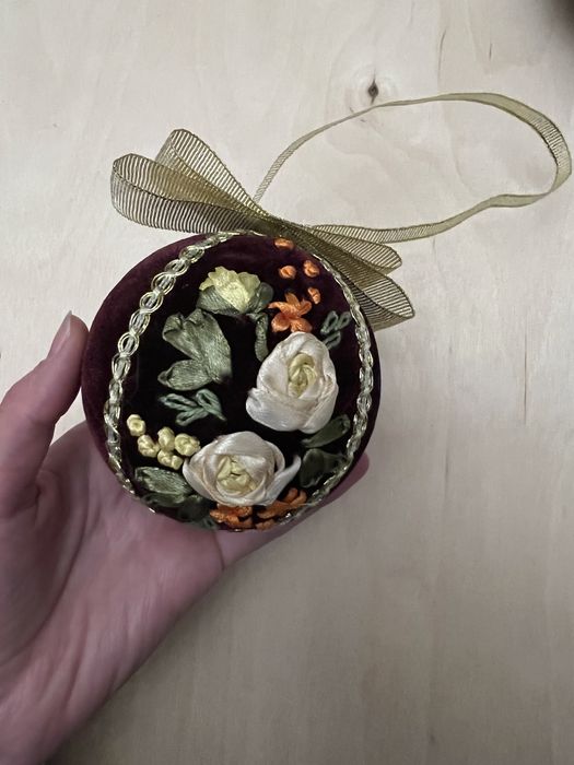 Бархатні новорічні ялинкові прикраси. Набір.