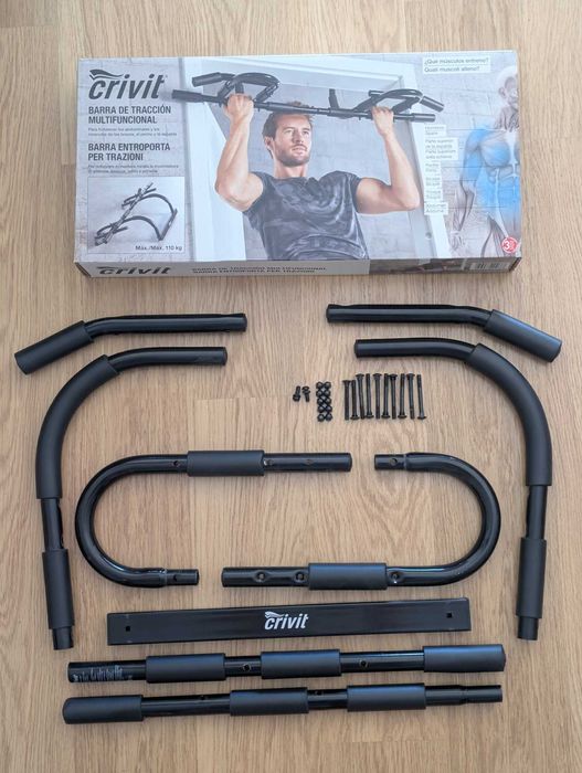 Barra de elevações multifuncional Crivit para porta (máx. 110 kg)