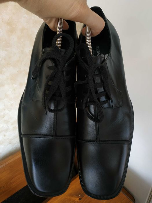 Весільні чорні чоловічі туфлі шкіра Вerkelmans_оригінал 47 розмір_31см