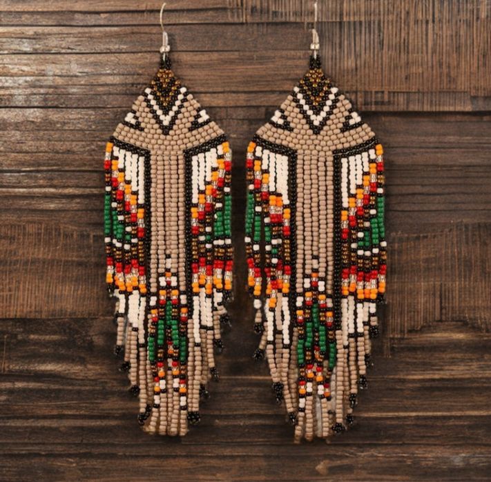 Kolczyki Damskie eleganckie boho długie