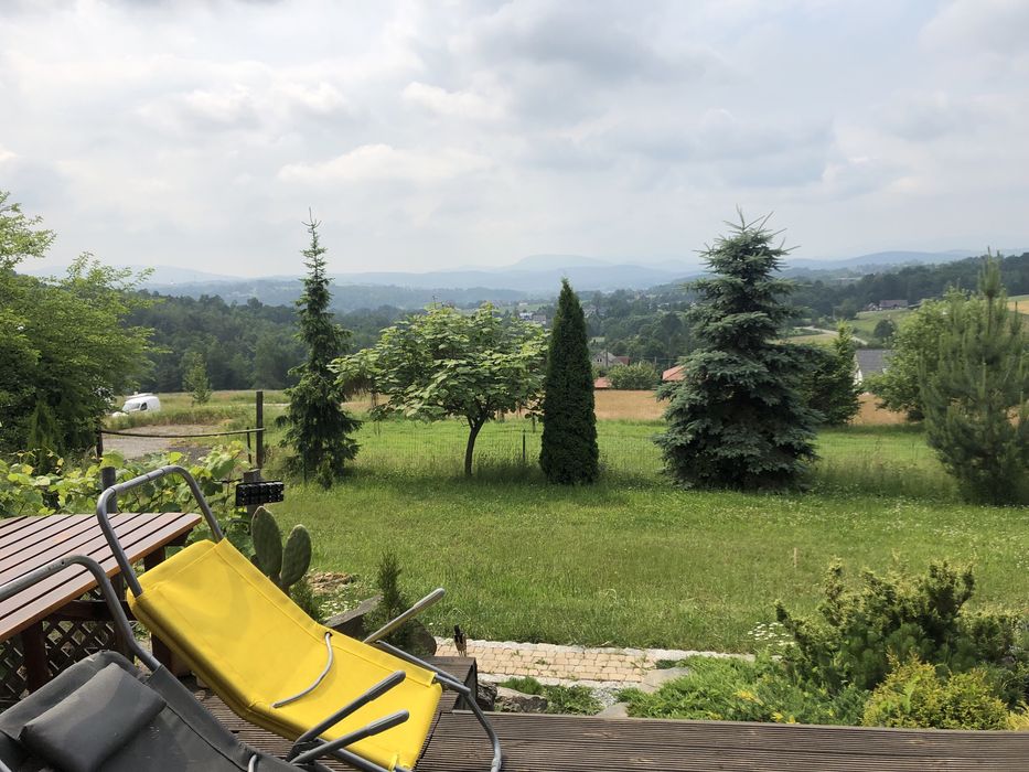 Dom z bali wynajem 6 osób,z widokiem na Beskid, jacuzii i sauna(opcja)