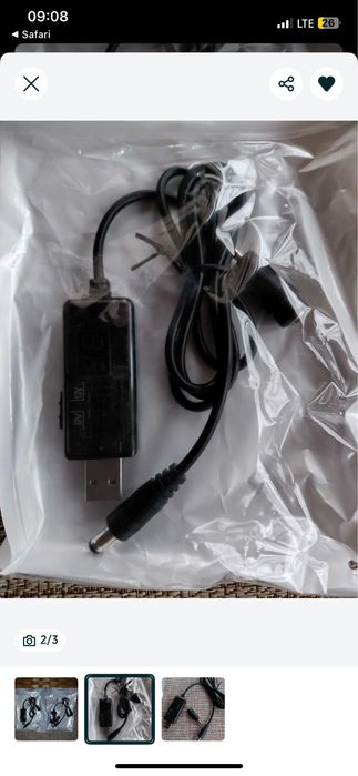 Кабель до роутера 9v 12v