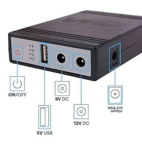 ДБЖ для роутера, повербанк MINI DC UPS WGP103