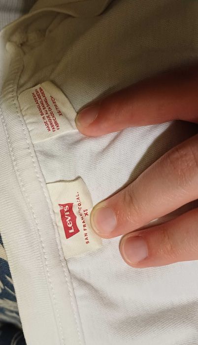 Biały t-shirt levis Levi's V-neck XS (dekolt w serek)