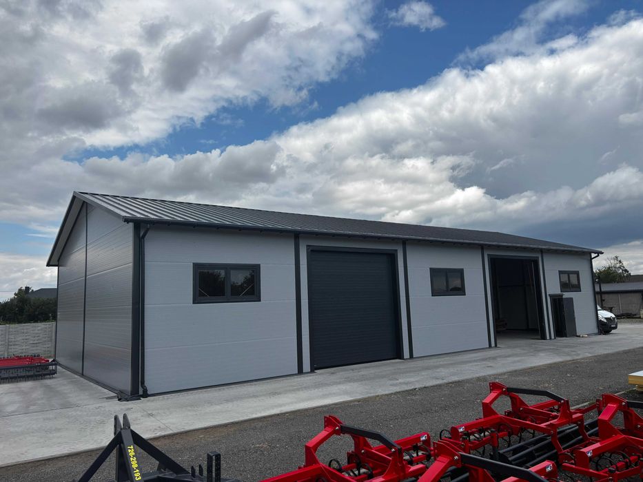 Hala magazynowa 12x25x4,6m płyta warstwowa warsztat magazyn garaż