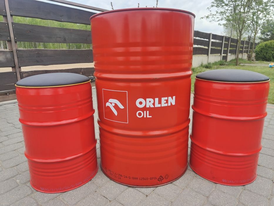 Meble z beczek zestaw