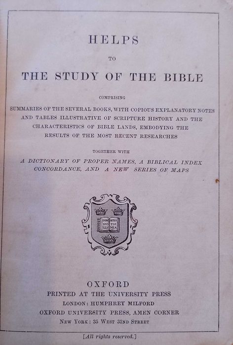 Helps to the Study of the Bible