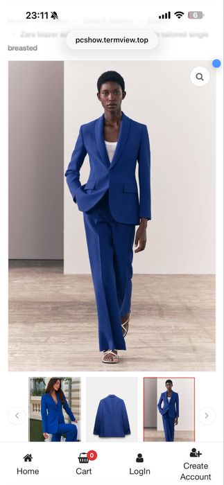 Костюм синього коляру zara