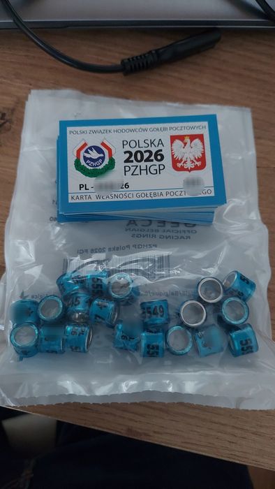 Obrączki pzhgp 2026 dla gołębi pocztowych