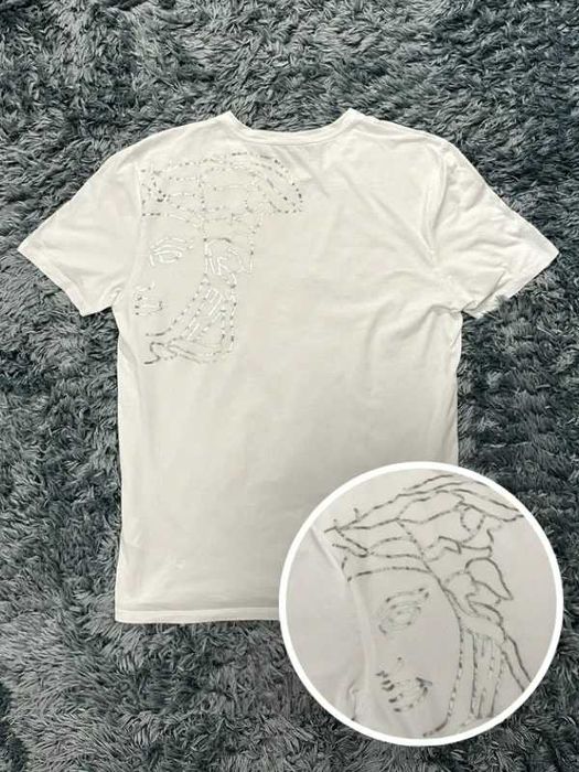 Biały T-shirt Versace Collection z motywem Meduzy