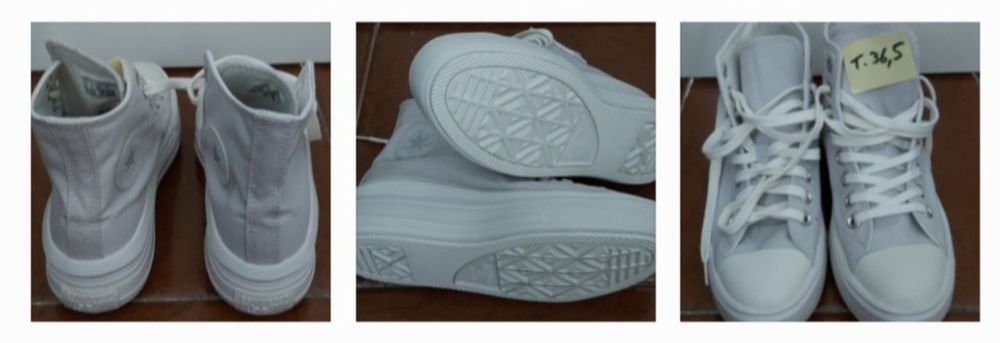 Converse pretas, brancas, azul claro tecido ou pele tamanho 36/ 36,5