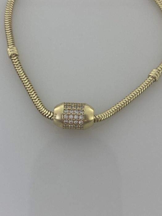 Złoty element charms na bransoletkę Pandora, Próba 585. Nowy (4136)