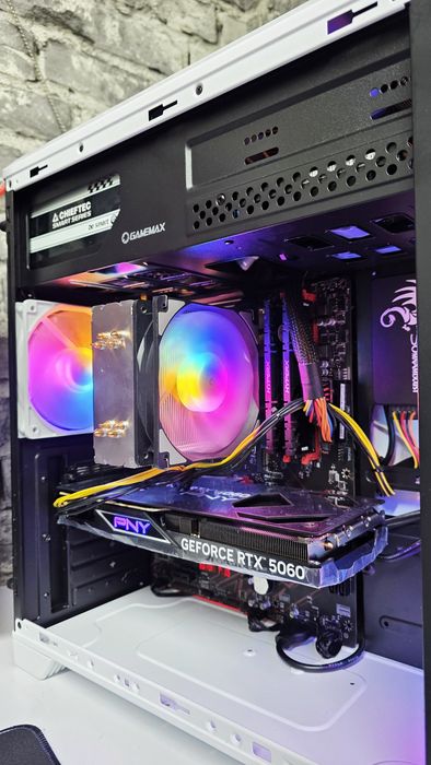Мощный Пк Ryzen 5 5600 RTX5060 32gb ram Stalker2 Cs2 RusT PubG GtaV