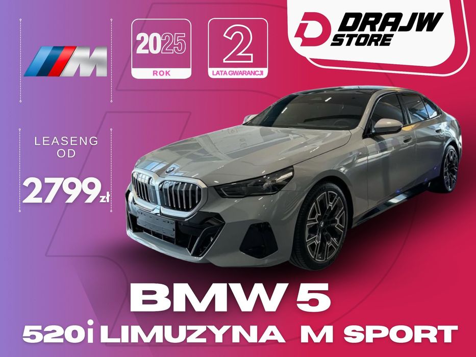 BMW Seria 5 520i Limuzyna Pakiet sportowy M | DRAJW.STORE