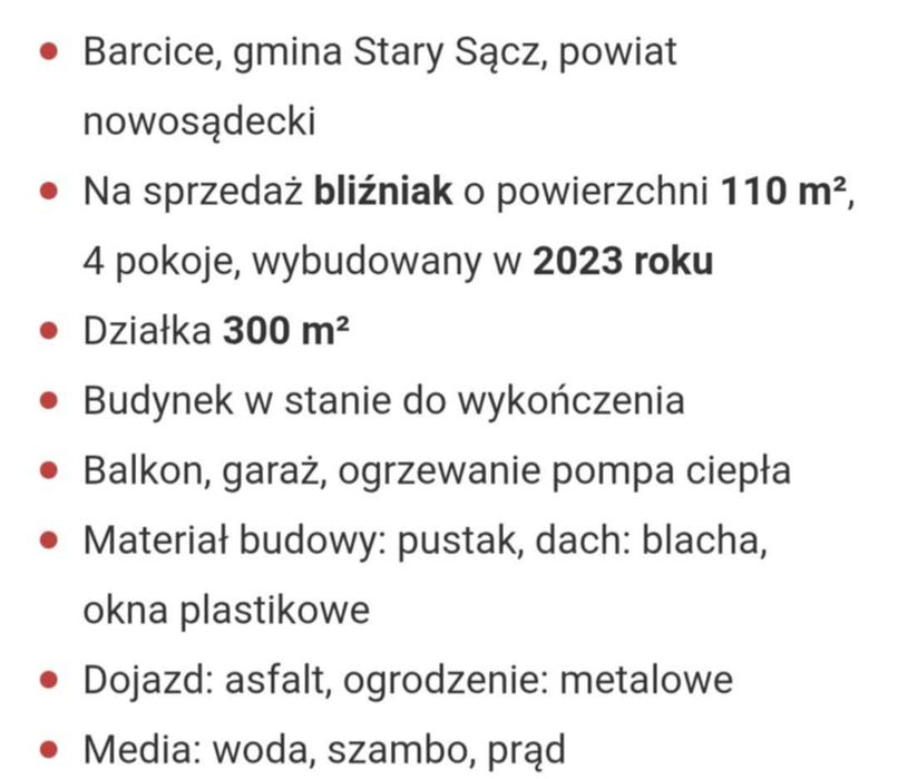 Dom w Barcicach Bez Pośredników!!!