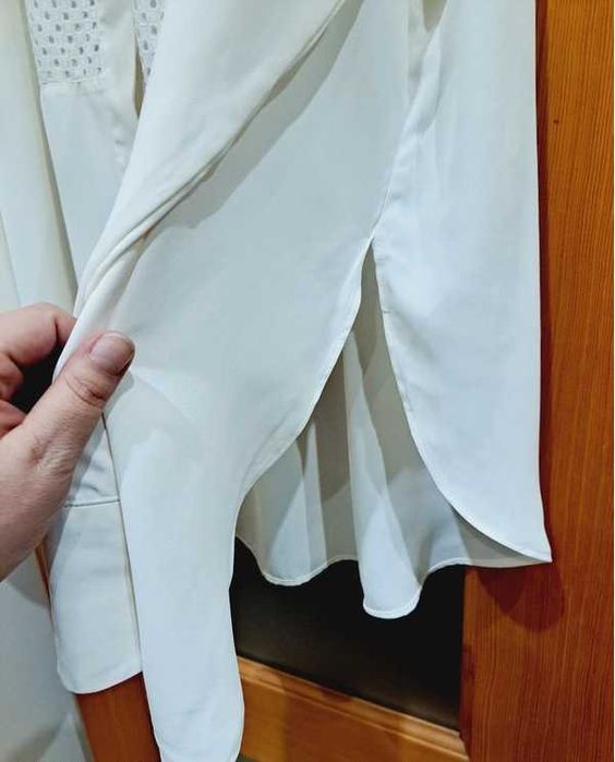 koszula H&M 54 56 oversize ozdobny dekolt