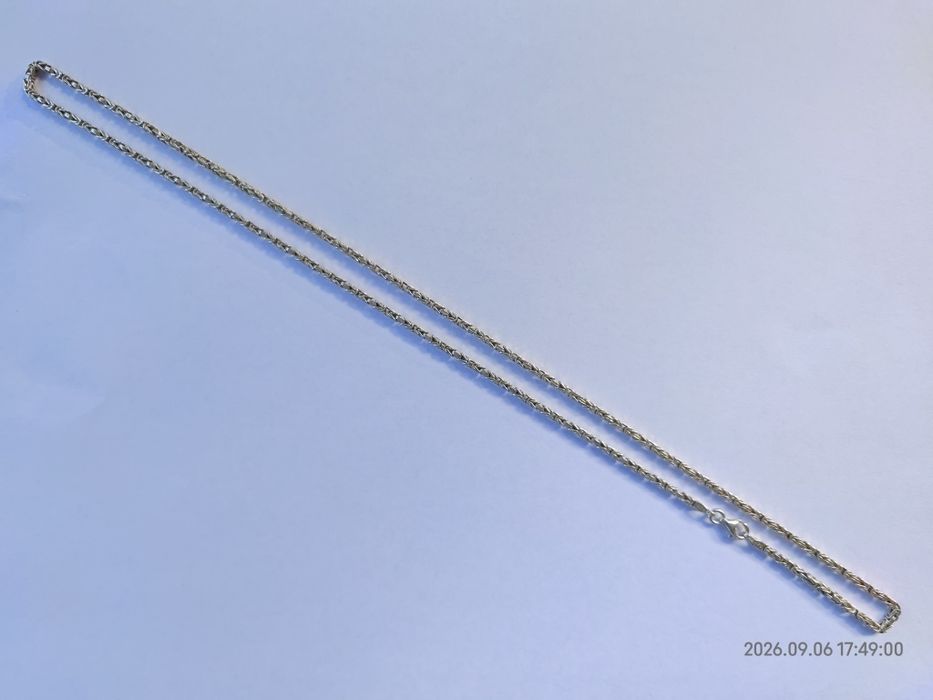 Srebrny łańcuszek 925 – splot królewski – 60 cm