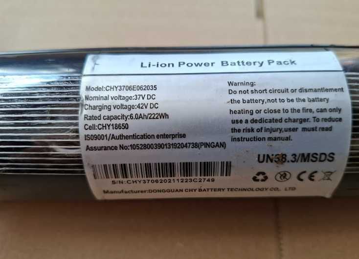 Bateria Akumulator do Hulajnogi Elektrycznej 37v 6Ah