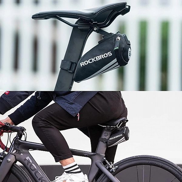 Torba rowerowa Rockbros C28BK pod siodełko - czarna