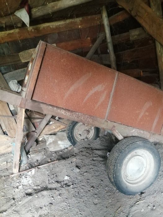 Мотоблот Forte з прицепом, фризою, дисками і плугом.