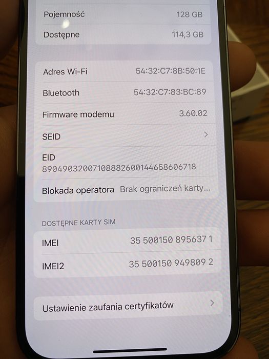 Sprzedam iPhone 14 Pro 128 GB Deep Purple w stanie bardzo dobrym / bliskim ideału.