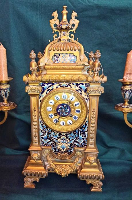 Garniture Cloisonné Francês XIX