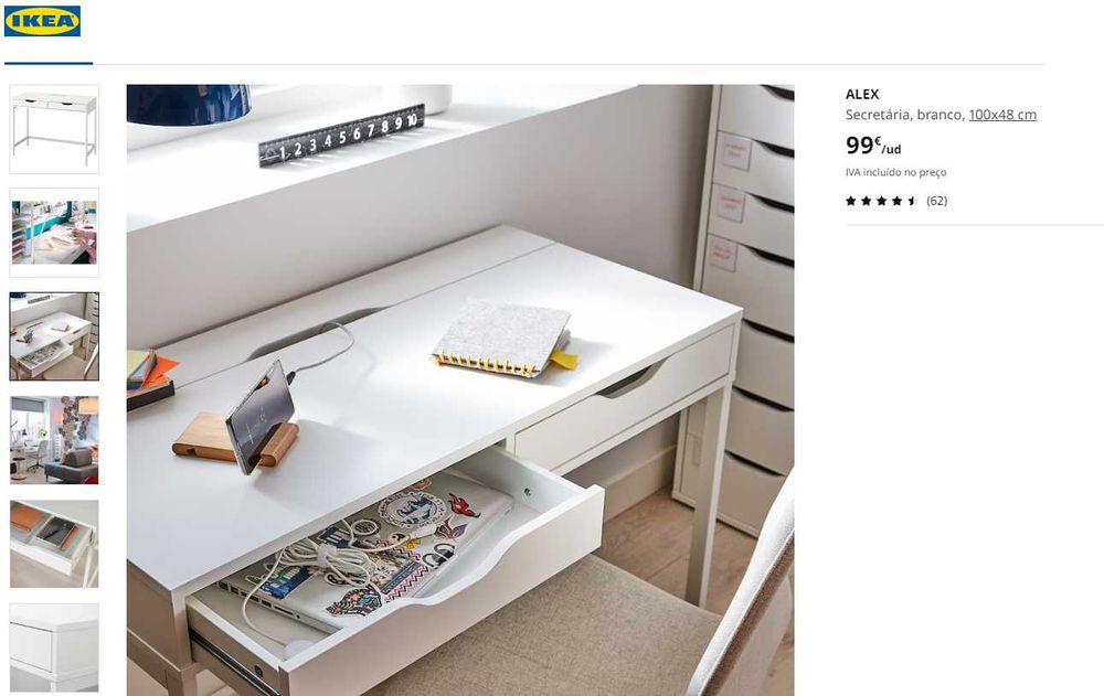 Secretária ALEX IKEA 100