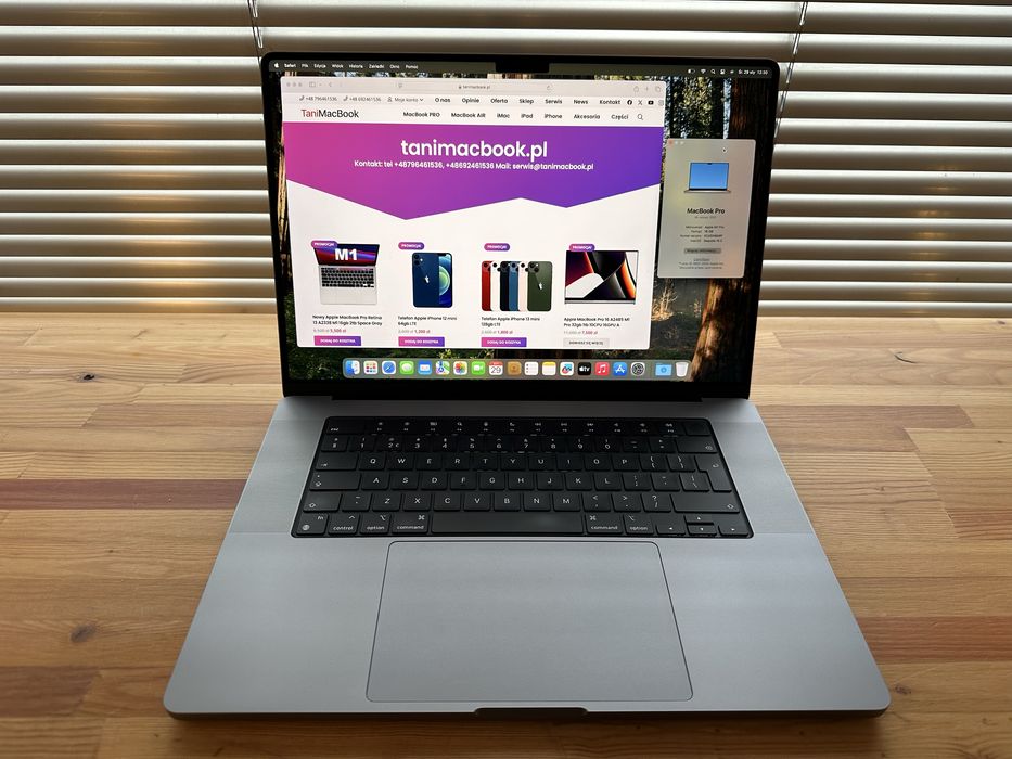 Laptop Apple MacBook Pro 16 a2485 M1 pro 16gb 512gb Fv23 klasa A
