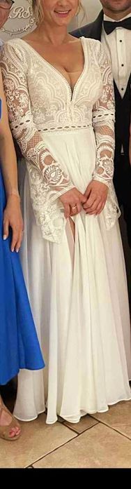 Suknia ślubna muślinowa