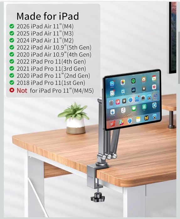 Suporte de braço dobrável em Alumínio para ipad. Último preço!!