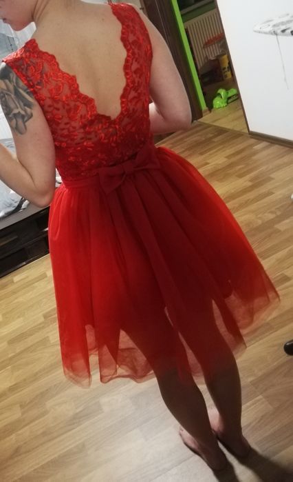 Sukienka czerwona tiul!