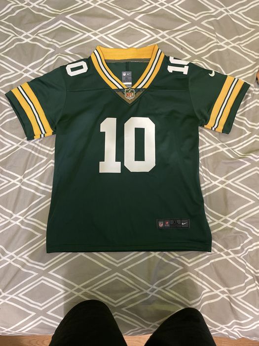 Nike Green Bay Packers NFL Jersey Love #10 Green Yellow White Football Size xl