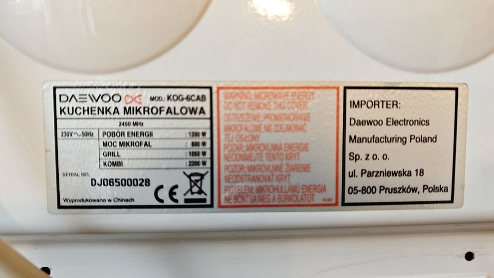 Mikrofalówka Daewoo