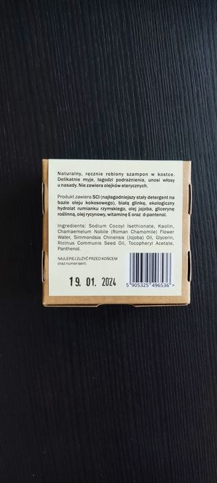 Szampon w kostce - Biały z Rumiankiem Bezzapachowy