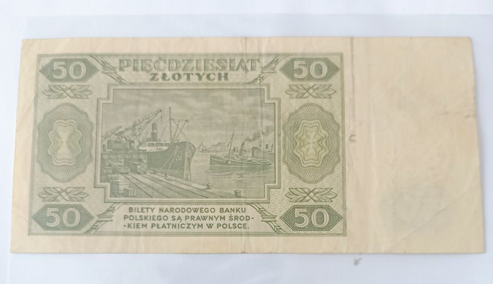 Banknot 50 złotych 1948 rok seria DW