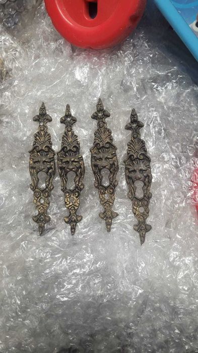 Várias Peças Latão Castiçais Ferragens Moveis