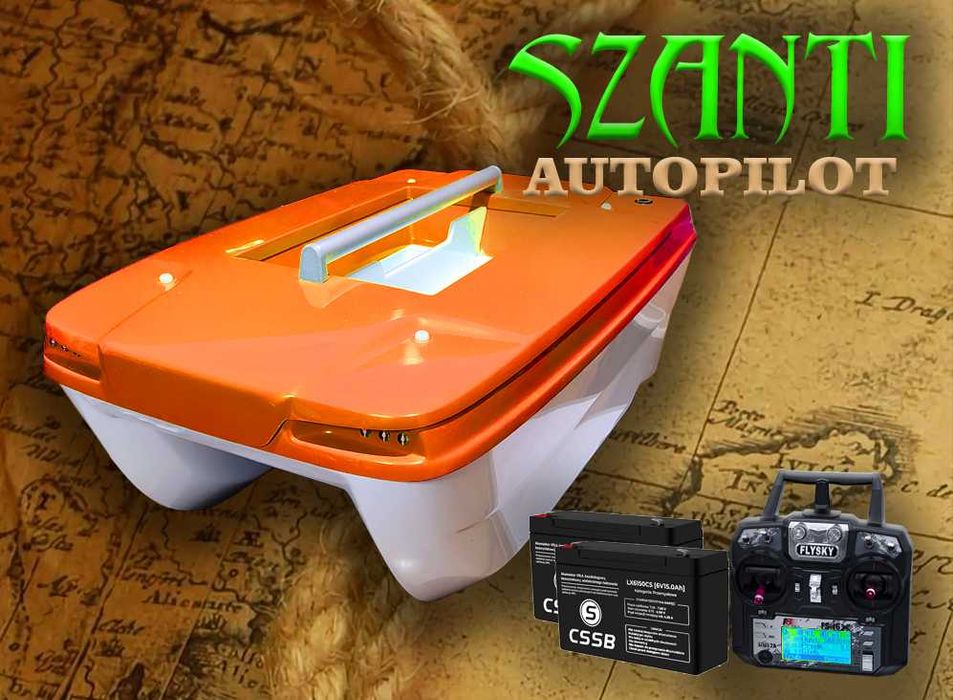Łódka zanętowa - SZANTI z Autopilotem GPS + Echosonda - Do końca Roku taka Cena