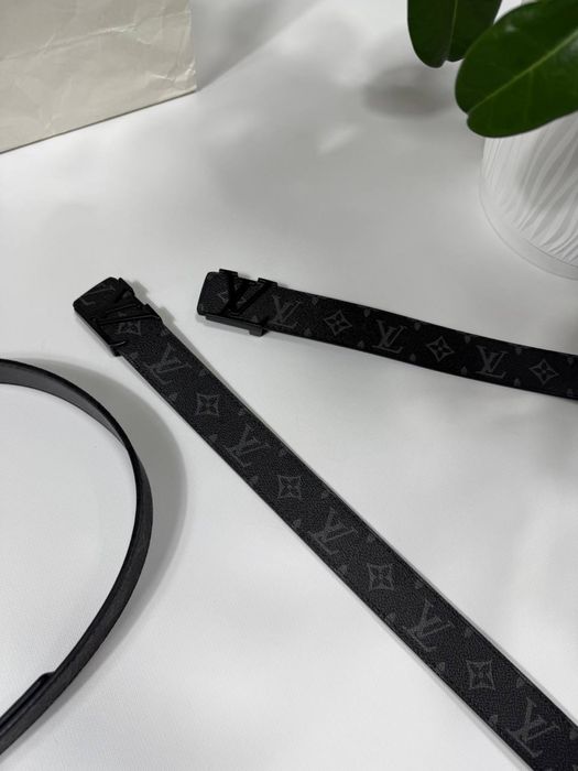 Ремінь Louis Vuitton чорний Чоловічий пояс Лв монограмний