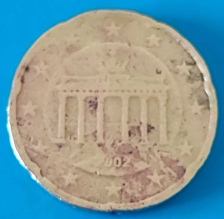 20 Cêntimos de 2002 Letra A,  da Alemanha c/ ERROS