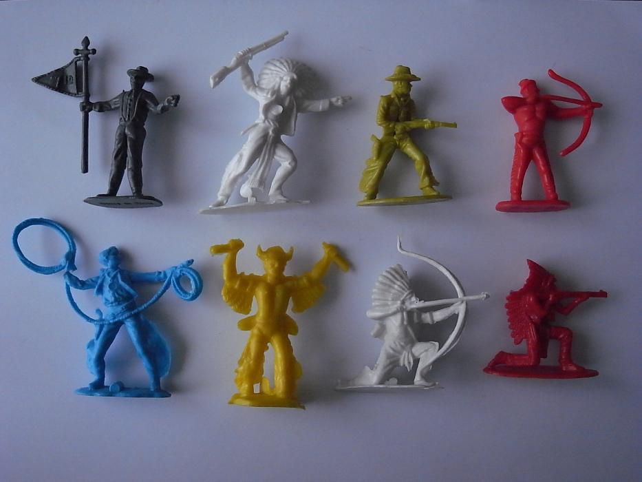 64 bonecos indios cowboys pvc vintage antigo figura