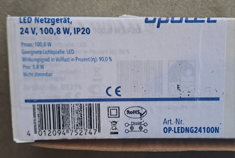 Zasilacz LED RUTEC 24V 100W IP20