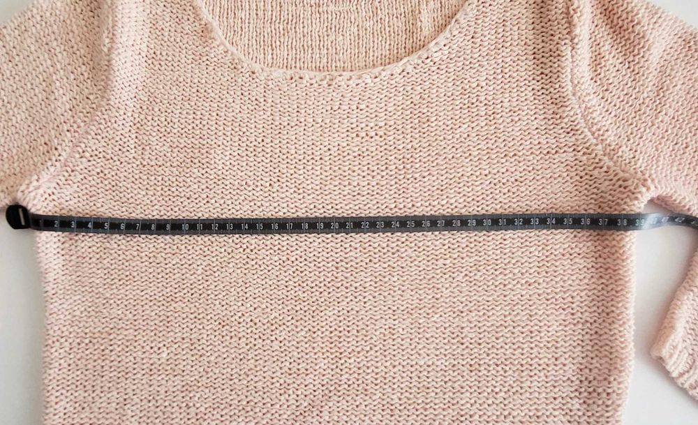 Papaya lekki sweter pastelowy jasnoróżowy XS 34