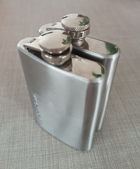 Dwie piersiówki stal nierdzewna piersiówka nierdzewka