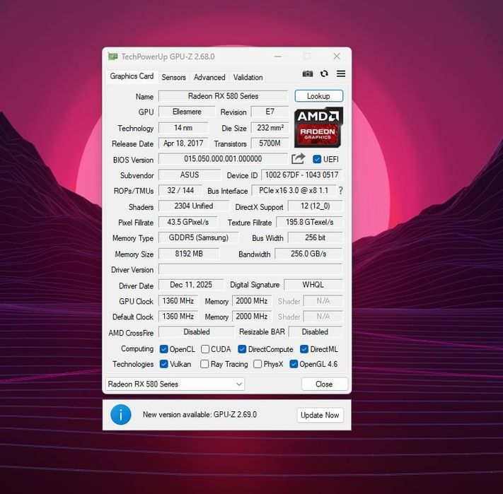 Asus Rog Strix RX 580 8Gb