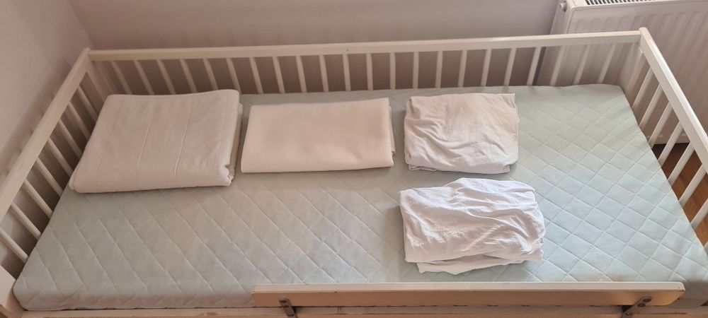 Łóżko dziecięce Ikea 70x160 cm + dodatki