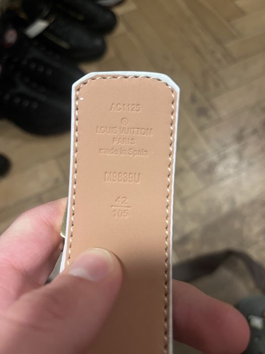 Louis Vuitton biały pasek