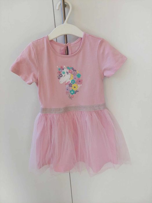 Jak nowa sukienka 104 SMYK stan idealny tiul raz ubrana jednorożec