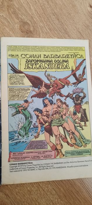 Komiks Conan Barbarzyńca 5/93